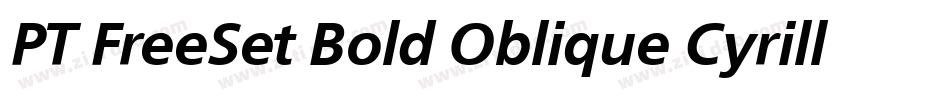PT FreeSet Bold Oblique Cyrillic字体转换